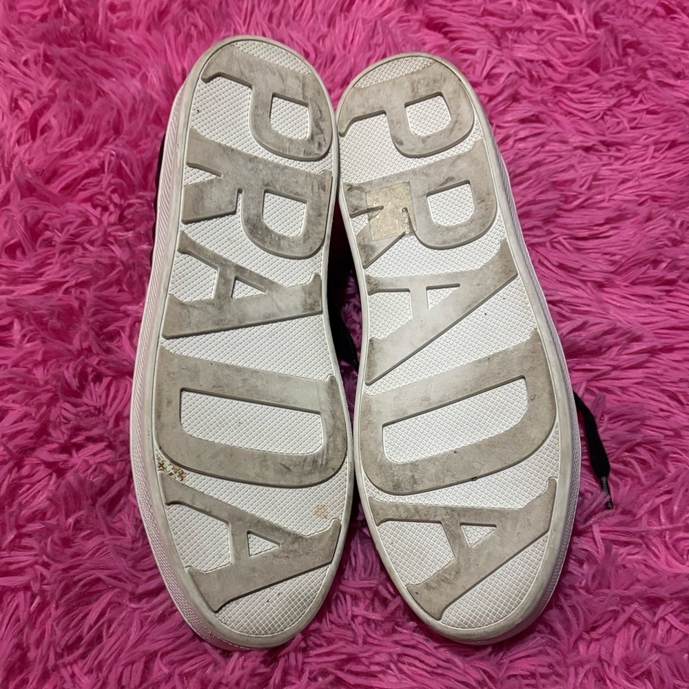 Prada Quilted Low Top Black Sneaker Women Size 8/38 EU - Picture 2 of 7